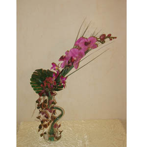 �������� ������ Violet orchid in a curved vase