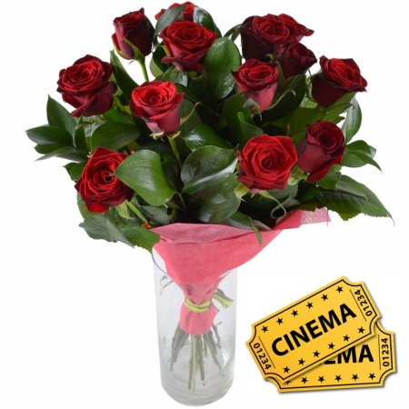 Bouquet Ait of love +ticket to cinema