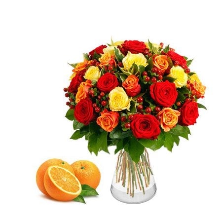 Bouquet Dominica + Oranges as a gift
