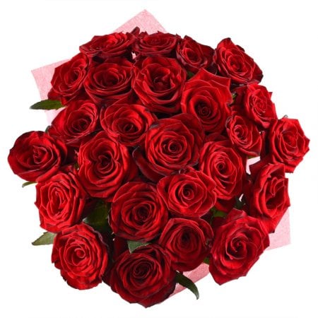 Bouquet Flame of senses 25 roses + soap for free