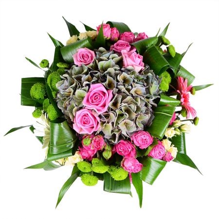 Bouquet Pink-and-green