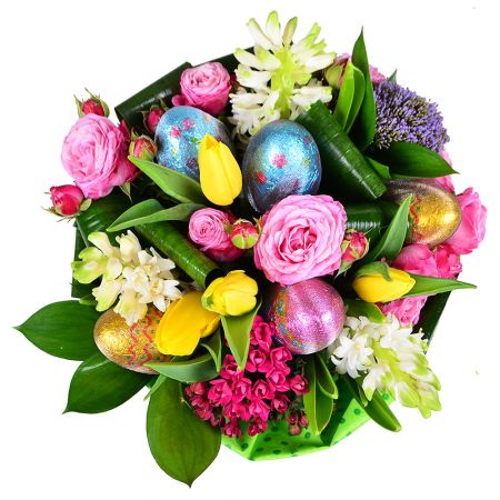 Buy Easter bouquet with chocolate eggs