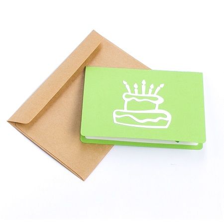 Product Happy birthday Greeting Card (cake, green)