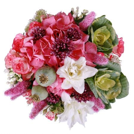 Buy a delicate bouquet with roses ''Milky pink'' with delivery