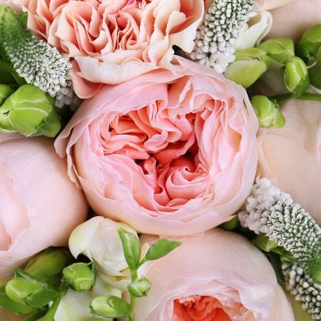 Order wedding bouquet 'Peach chic' in the online shop