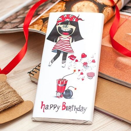 Chocolate ''Happy Birthday'' with delivery