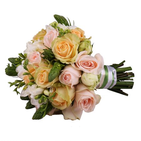 Gentle bridal bouquet, cream bridal bouquet, pink bridal bouquet, peach bridal bouquet, bridal bouqu