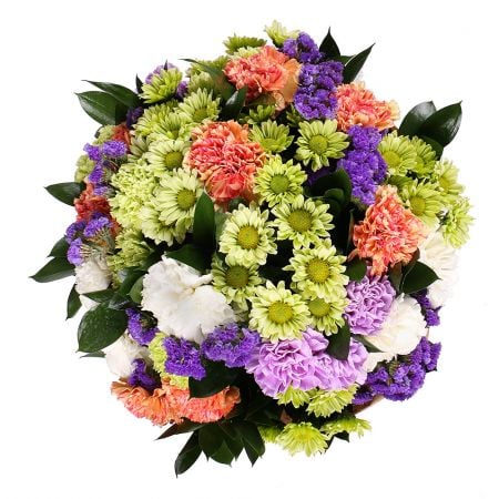 Bouquet mix of colorful flowers with delivery