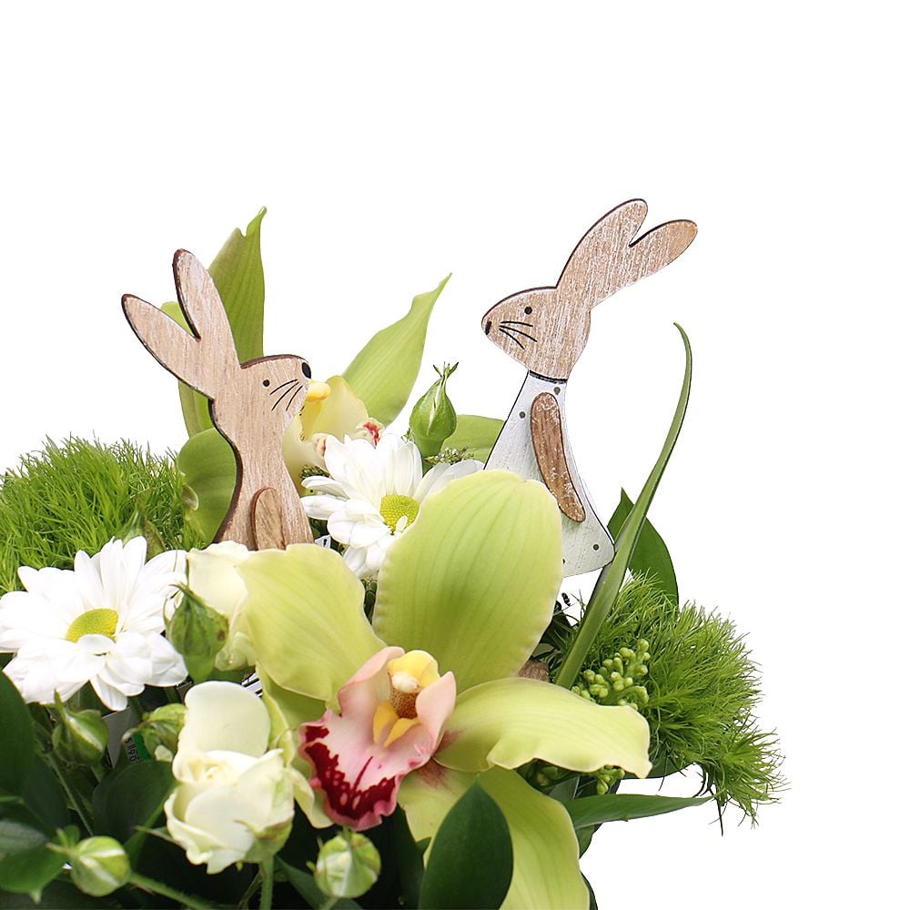 Bouquet Bunny in the forest