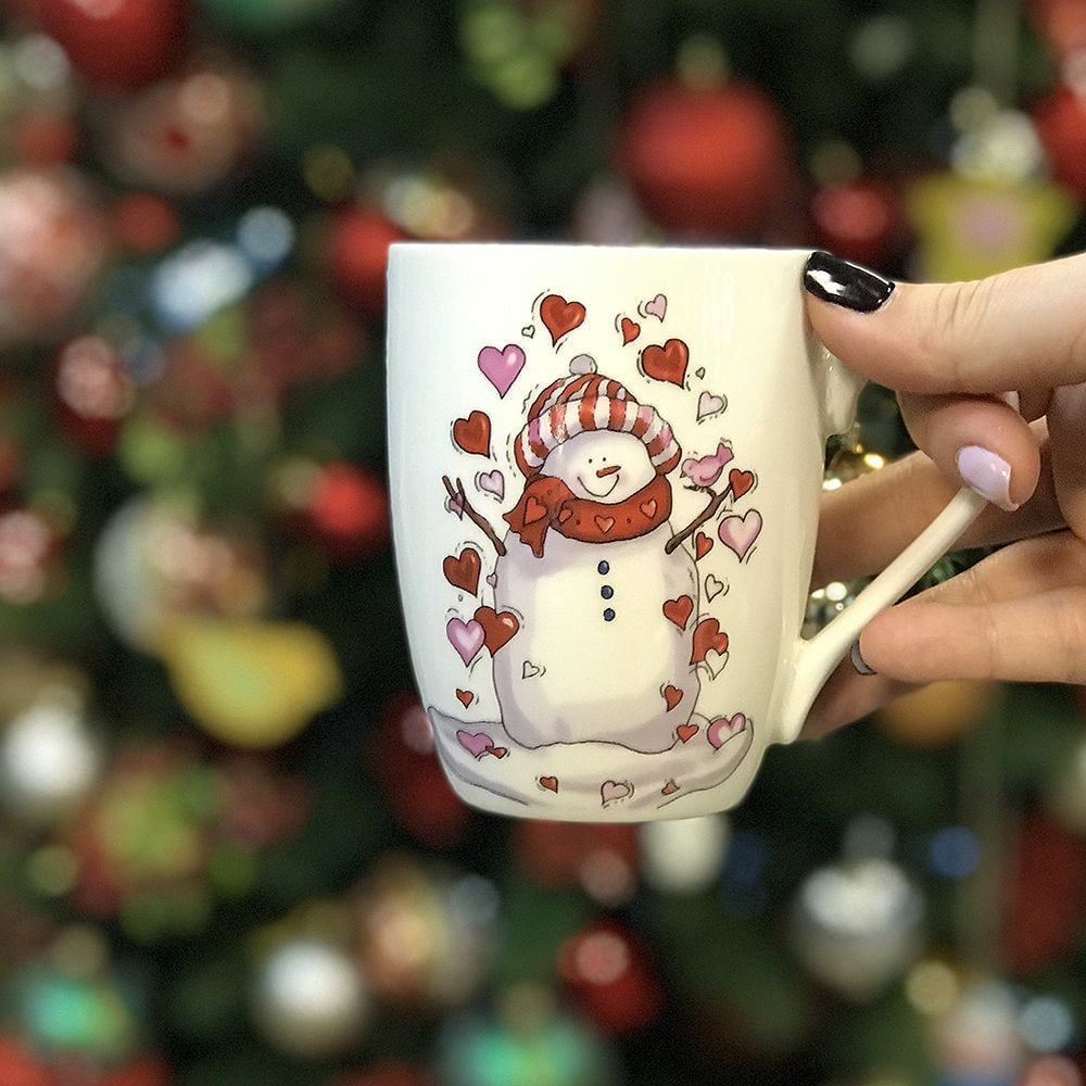 Product Christmas cup with a snowman