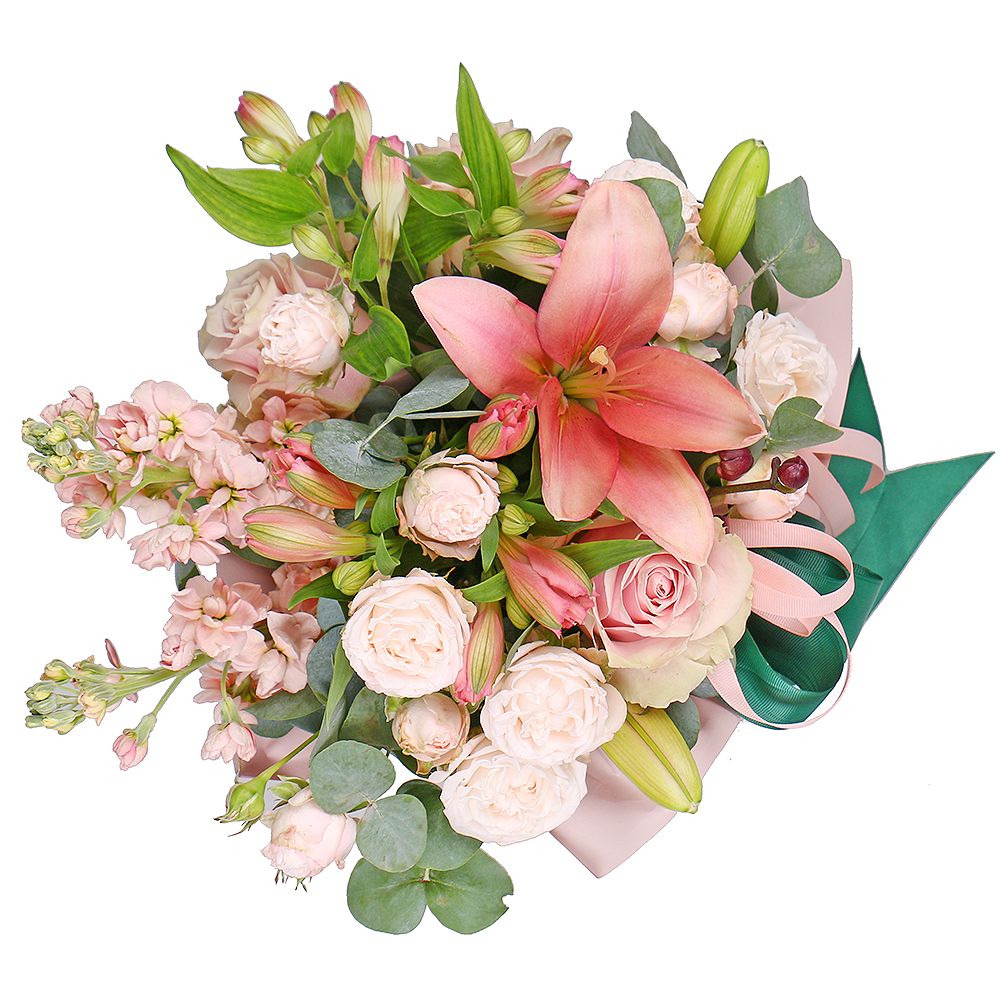 Bouquet Roses and lilies