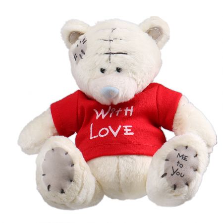 Product White teddy with love