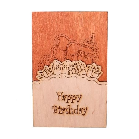 Product Wooden card Happy Birthday