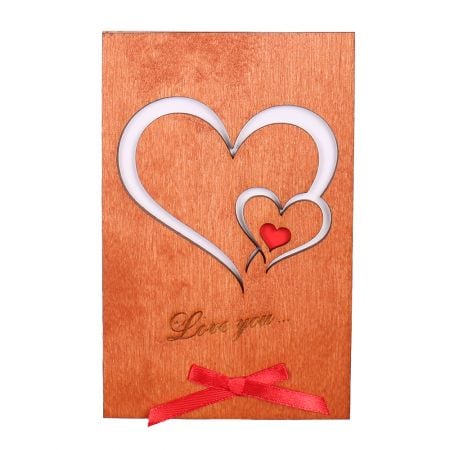 Wooden card LOVE YOU | buy on UFL