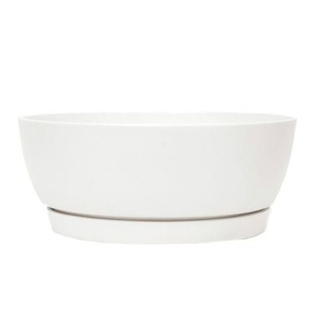 White ceramic pot-saucer with delivery