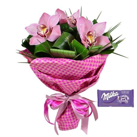 Bouquet Hit of spring + Chocolate Milka