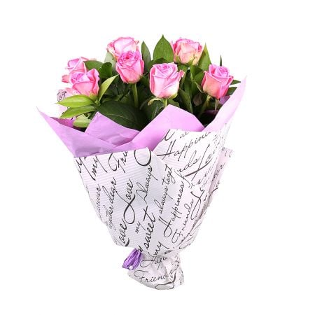 Bouquet Of 9 pink roses