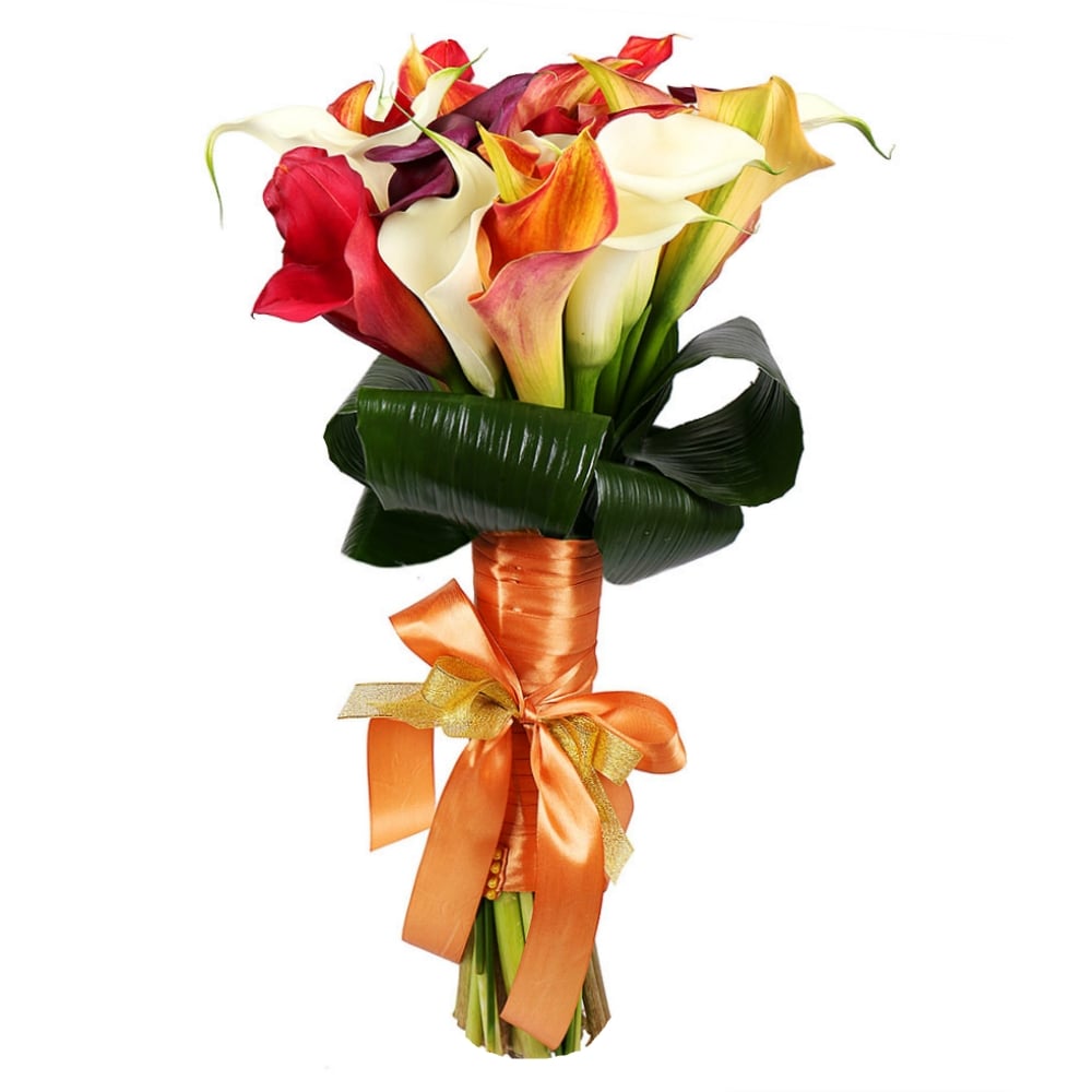 Order a bouquet of bright ''Mix of callas'' in online store