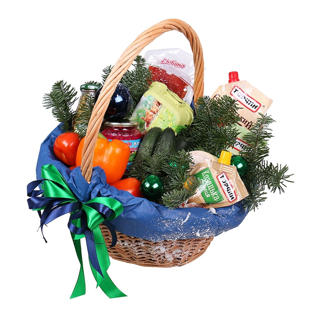 Order basket with Christmas foods | Delivery