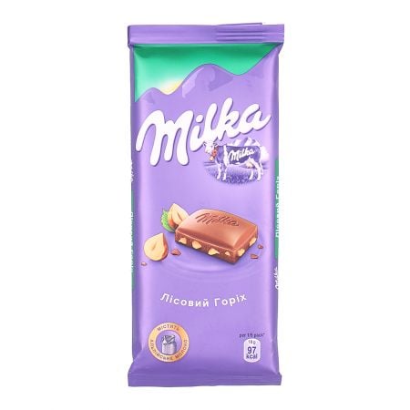 Product Milka with hazelnuts