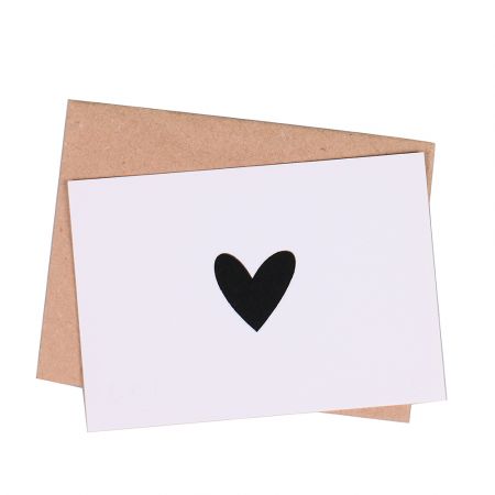 Product Greeting card  Blac Heart