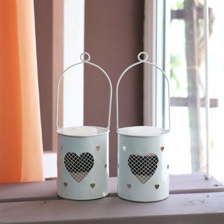 Bouquet Candlesticks with hearts
