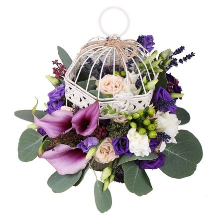 Bouquet Cage with Flowers