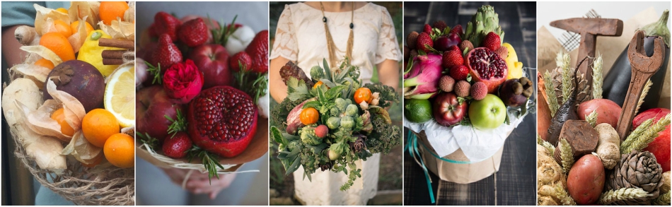 Fruit and vegetable bouquets